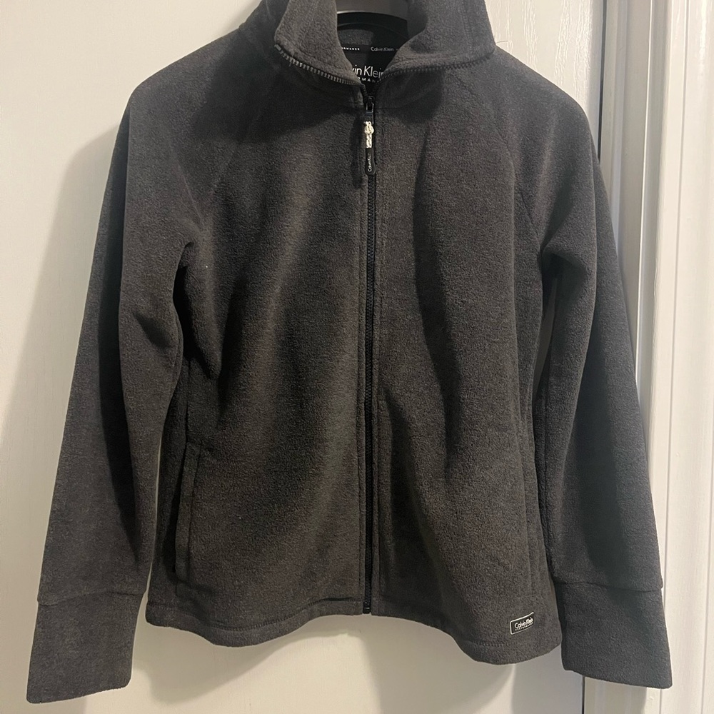 Calvin Klein Performance Gray Fleece Athletic Jacket